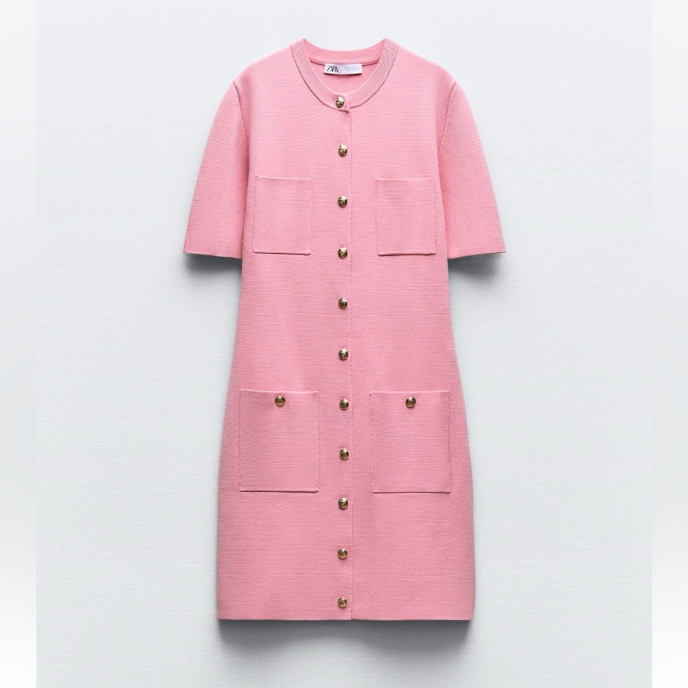 NWT Zara Pink Knit Dress
